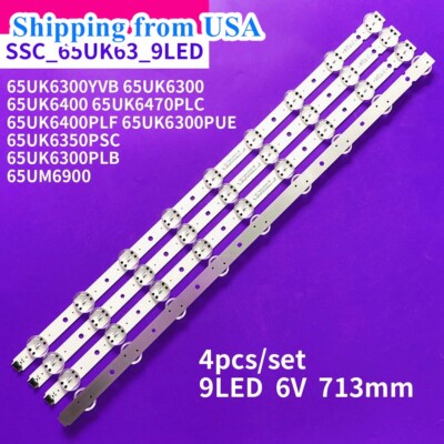 4pcs LED strips for LG 65UK6300BUB 65UK6300PUE 65UK6400PLF 65UN7000PUD 65UK6300