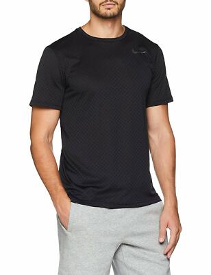 Nike Mens Breathe Short Sleeve Top T-Shirt Black Dri fit Small