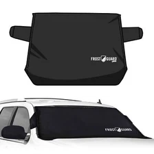 X Large Black FrostGuard Windshield Cover for SUVs and Trucks Winter Protection