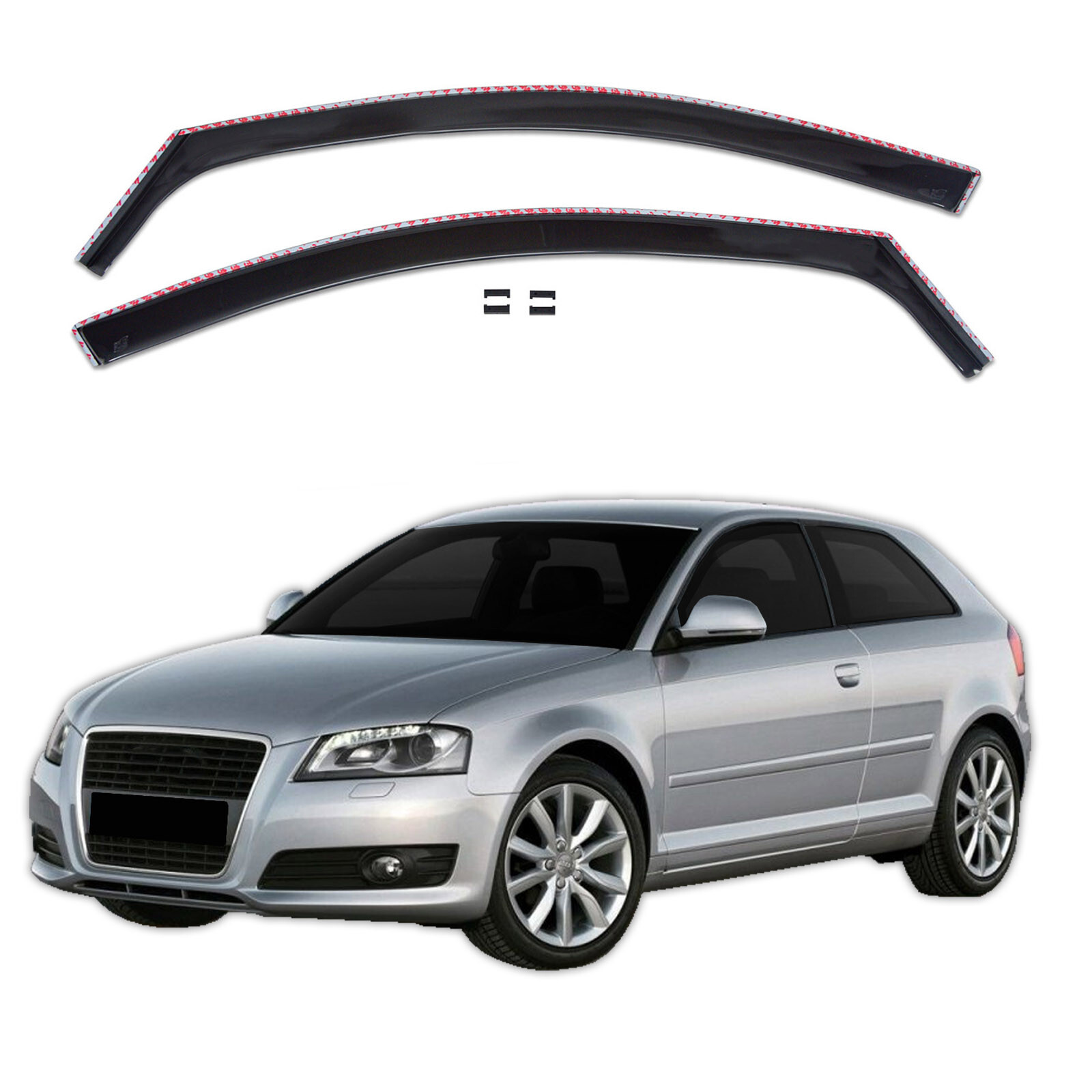 Déflecteurs d'air Audi A3 pour rouler les fenêtres ouvertes en été