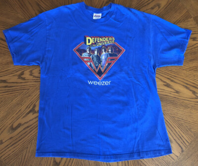Vintage Weezer Superman T-Shirt Defenders Of The Universe XL Emo 