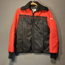 Yamaha Vintage Jacket Women’s Large Snowmobile Black & Red Full Zip Racing