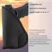 Concealment Holster Fit Small-Sized Autos Ambidextrous Design IWB & Pocket Carry