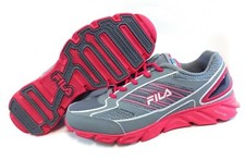 Youth Girls Kids Fila Radical Lite Grey Pink White CoolMax Sneakers Shoes