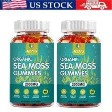 2 Pack Organic Sea Moss Gummies - Immune Support Digestive Health Thyroid Health