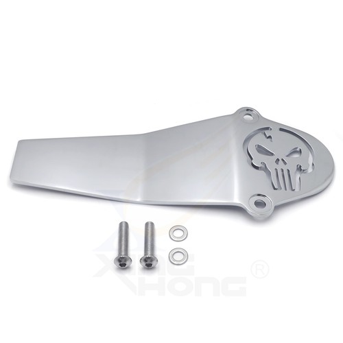 Aluminum Skull Back Plate For S&W M&P Shield & Shield Plus - Black Anodized Rear Cover