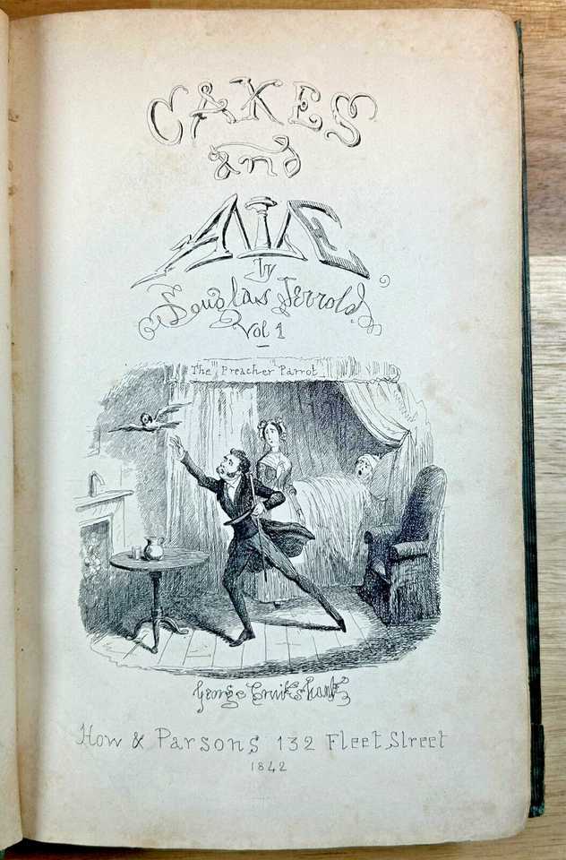 CAKES AND ALE 1842 DOUGLAS JERROLD 1st Edition 2 Volumes Cruikshank Illus. - Image 3 of 4