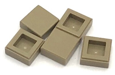 Lego 5 New Dark Tan Tiles Flat Smooth 1 x 1 Parts
