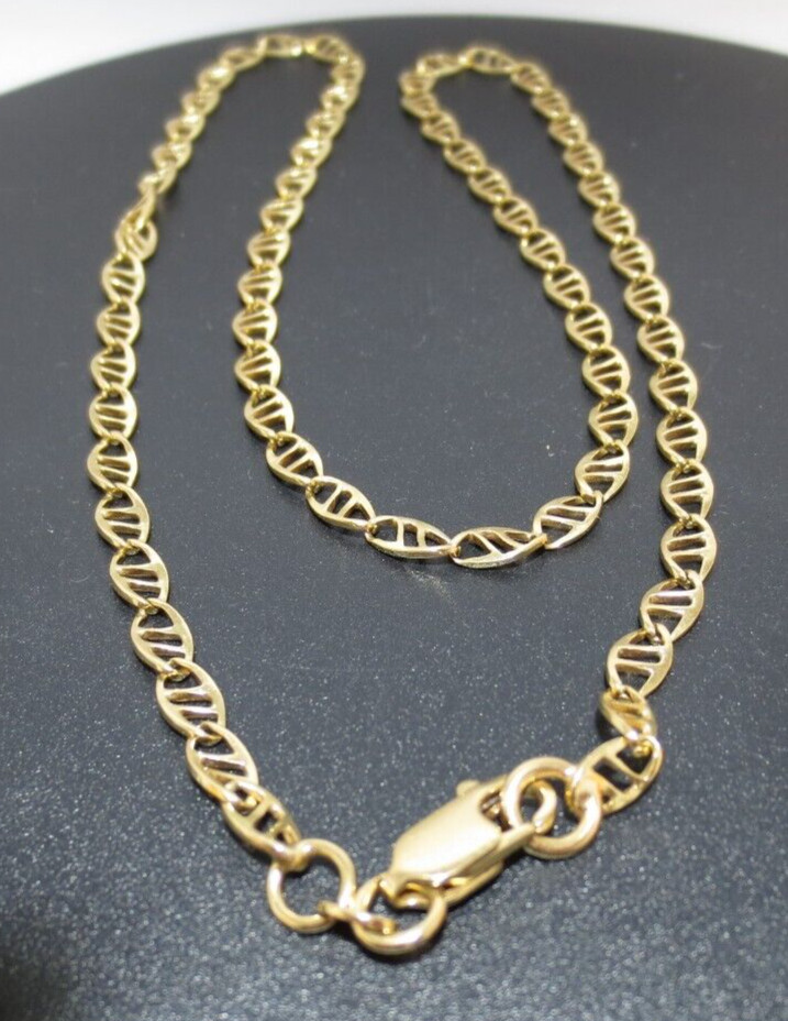 .750 18K YG GUCCI LINK CHAIN 17" LONG 3.90 MM WIDE  9.35 grams (AI-1909) image 5