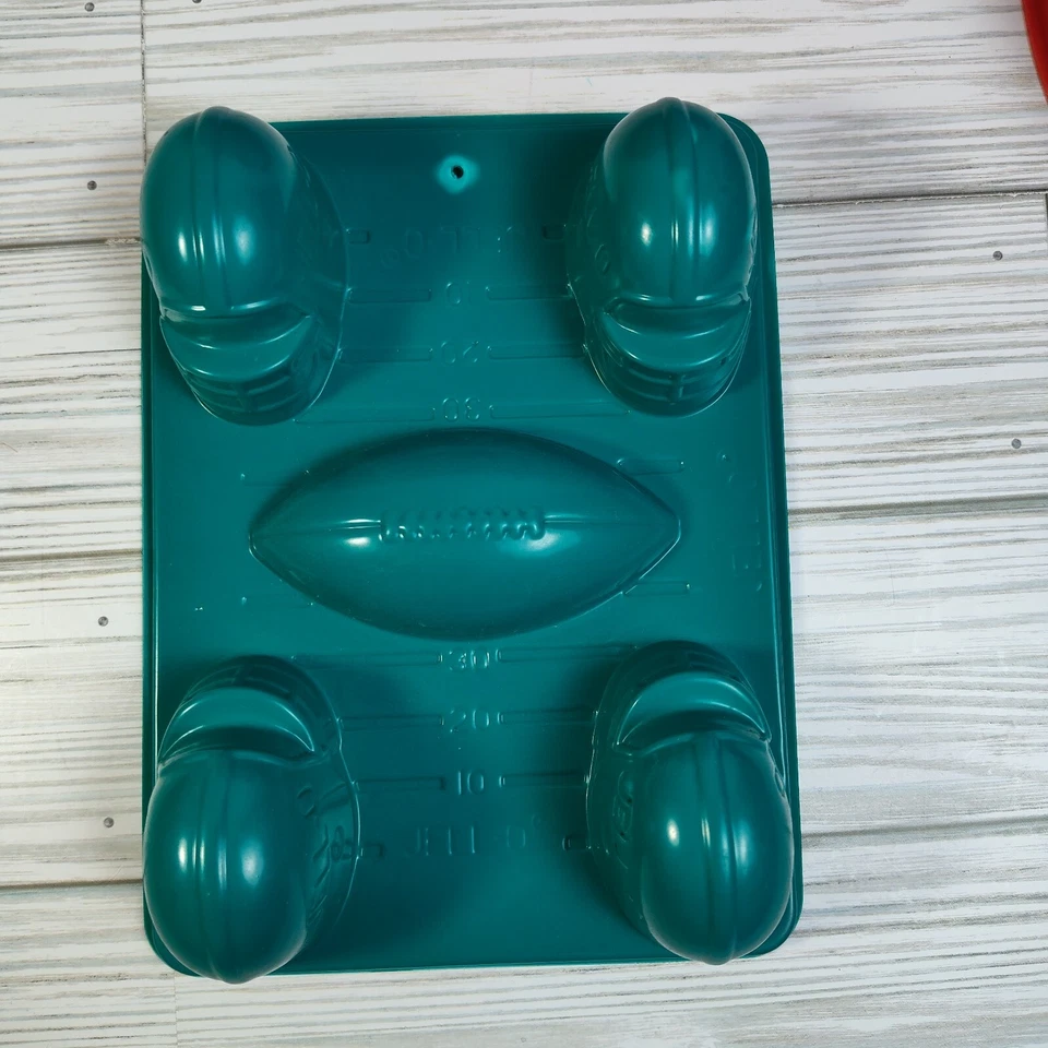 Jello Jell-O Jigglers Mold Lot Of 3 Football Helmets Christmas American Flag - Image 2 of 4