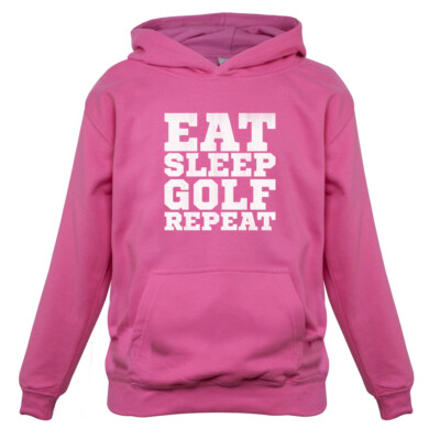 Eat Sleep Golf Repeat - Kinder Hoodie Golfer Golfen Johnson Tour Spieler Liebe