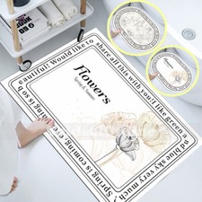 Quick Dry Absorbent Bath Mat Diatomaceous Earth Soft Non Slip Floor Rug Carpet