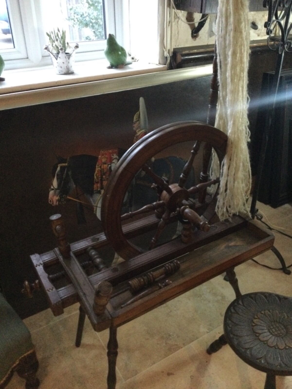 Antique Spinning Wheel eBay