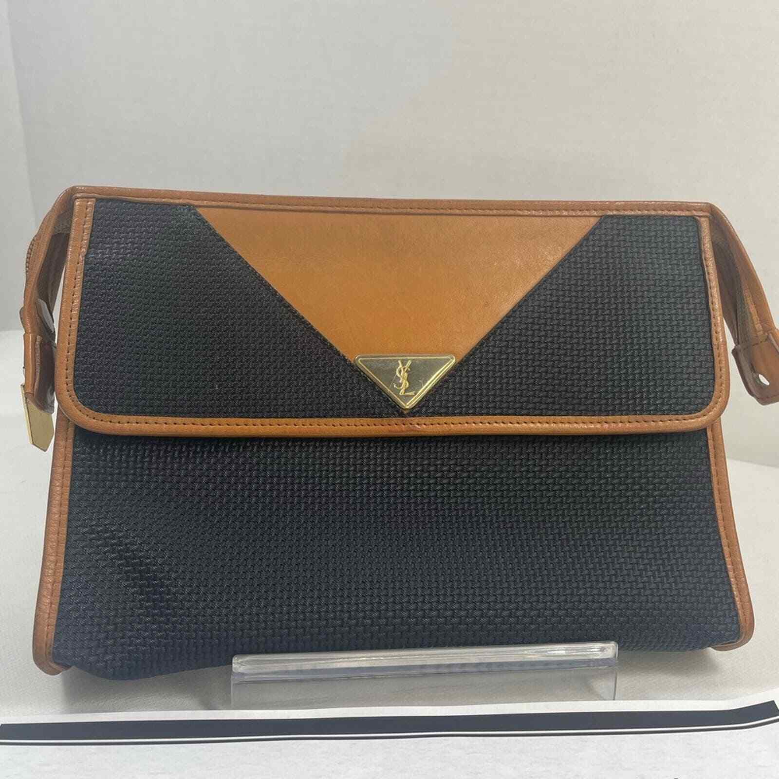 Autentica borsa a tracolla vintage Yves Saint Laurent YSL con certificato