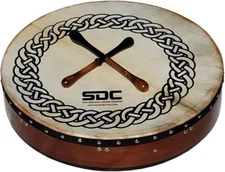 American Native Rosewood Tunable Drum Irish Celtic Hand BODHRAN 18" BAG 2 Tipprs