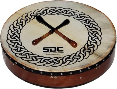 American Native Rosewood Tunable Drum Irish Celtic Hand BODHRAN 18'' BAG 2 Tipprs
