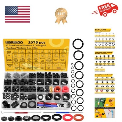 PCS 37 Sizes 3-in-1 Universal Plumbing Repair Kit Includes O-Rings, Faucet Wa...