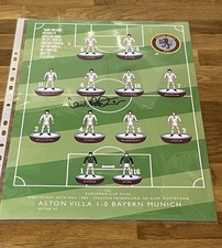 Hand Signed Dennis Mortimer Aston Villa V Bayern Munich 1982 European Cup Final