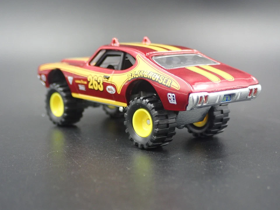 1970 70 Olds oldsmobile 442 4X4 fuori Strada Rosso 1/64 Scala Modellino Auto - Immagine 4 di 4