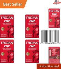 ENZ Non-Lubricated Latex Condoms 12 Count Pack of 4 - Reliable Safety  Comfort