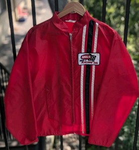 Amalie Pro Racing Oil - Windbreaker Jacket L Zip Front Bonner Tag 60s - 70s Era