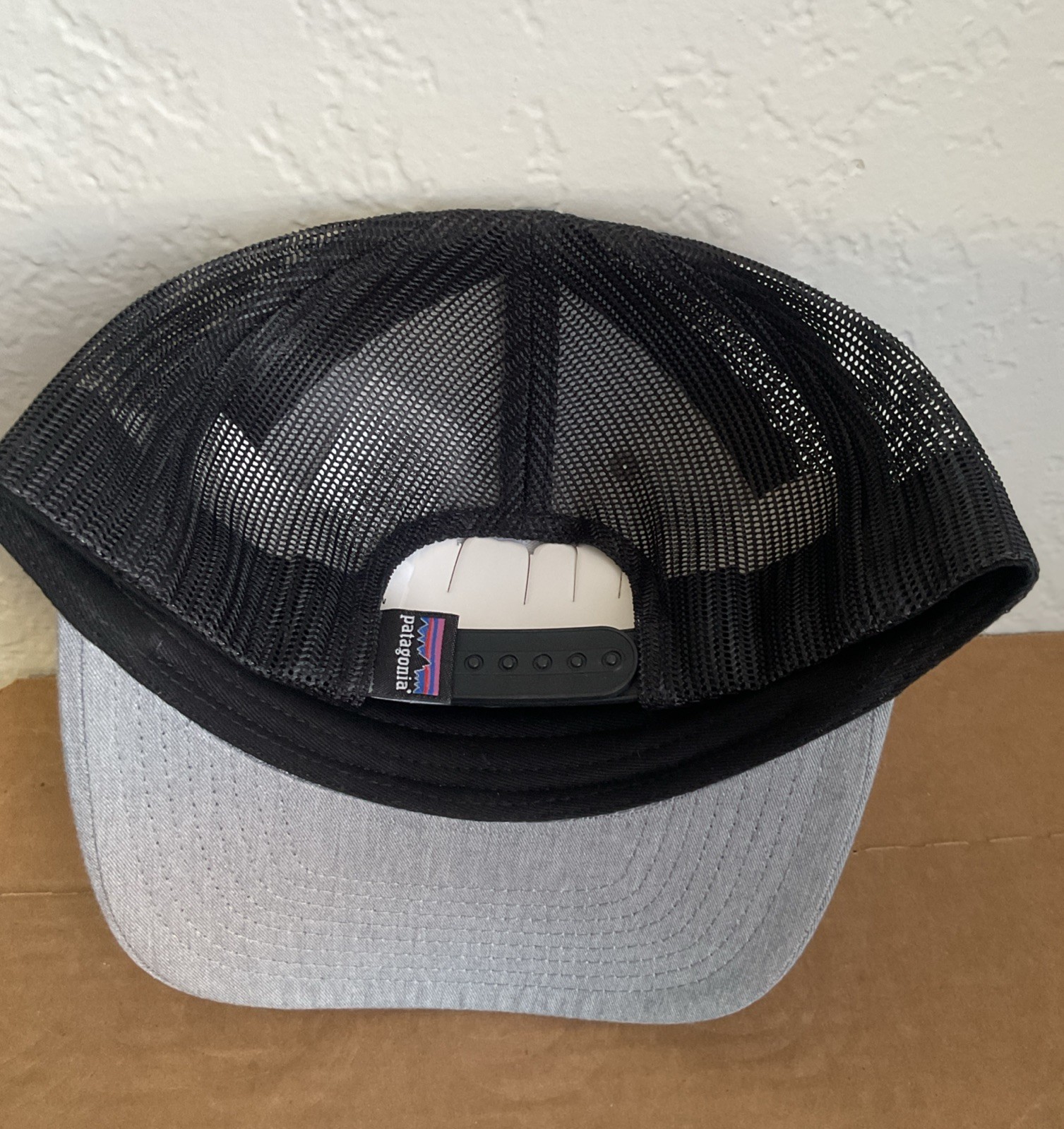 Men's Patagonia Trucker Hat, SnapBack Gray-black  Color