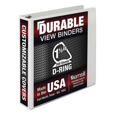 Samsill Durable 1.5 inch 3 Ring Binder, Made in USA, D Ring Binder, FSC 100% Rec