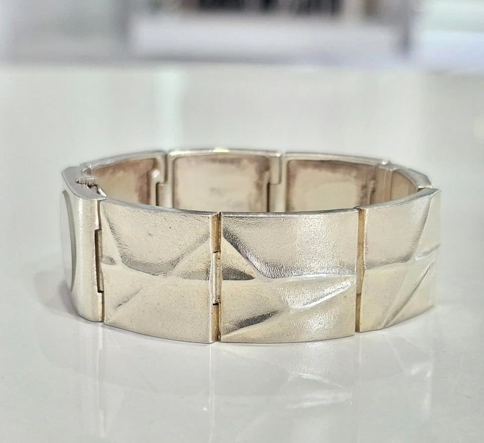 Lapponia Orologio/Bracciale - 925 Sterling - Quarzo - 16,5 CM - Nuovi Meccanismo - Immagine 4 di 4