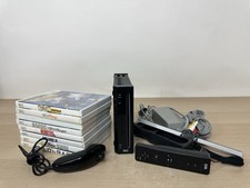 Nintendo Wii Console Black RVL-001 Bundle w/ Games, OEM Remote  Cords - WORKS 
