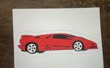 Red Lamborghini Vinyl Sticker 4