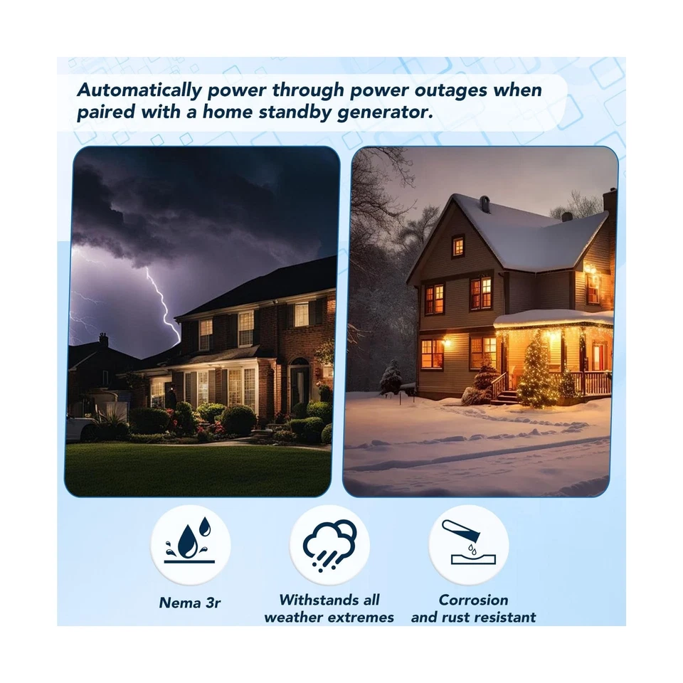 200 Amp Single Phase Generator Automatic Transfer Switch Compatible with Gene... - Image 3 of 4