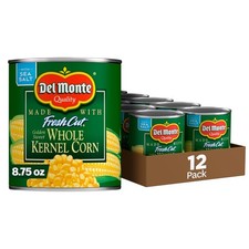 Canned Fresh Cut Golden Sweet Whole Kernel Corn 8.75-Ounce Pack of 12