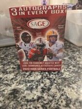 2022 Sage Football HIGH EXCLUSIVE Factory Sealed Blaster Box-3 AUTOGRAPHS