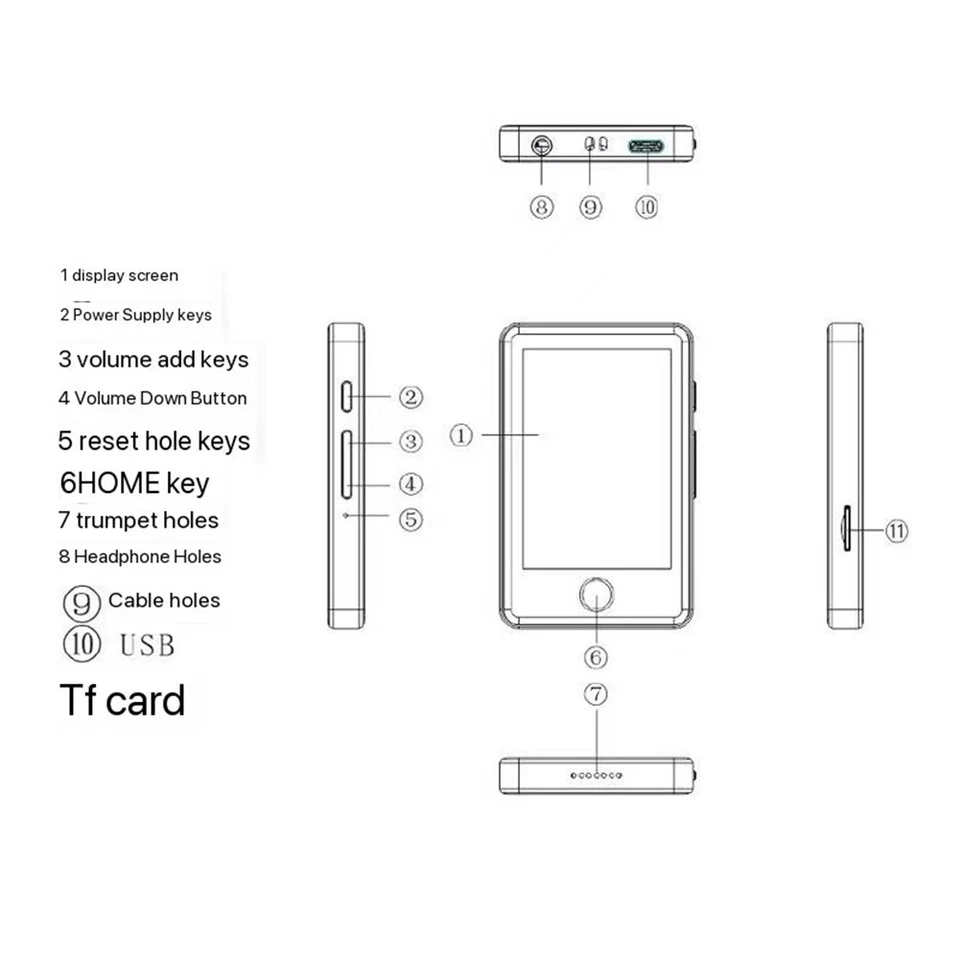 Player Player MP3 Player Music Portable da 2,8 Pollici Schermo Digital H9F25902 - Immagine 4 di 4