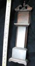 Vintage Cherry Wood Pocket Watch Display Holder Grandfather Clock Shape 14"