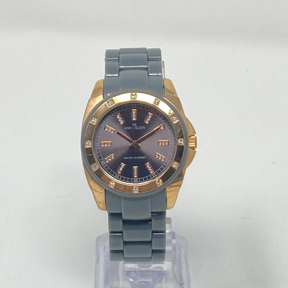 Reloj Anne Klein Mujer 36mm Tono Oro Rosa Brillante Ligero 30M Batería Nueva 7" Foto 3 de 4