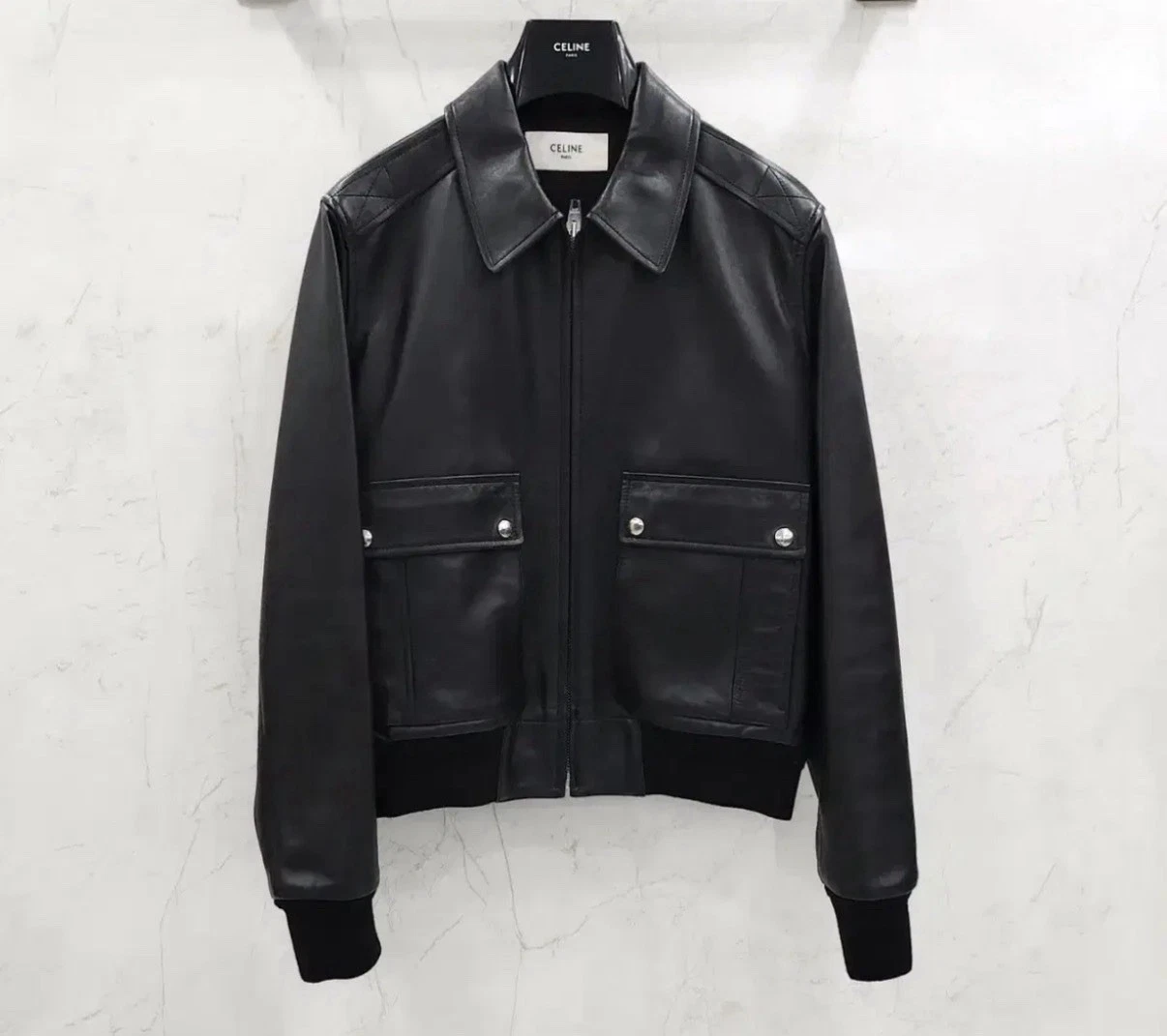 Celine — celine 23FW Aviator leather Flight jacket Sz54