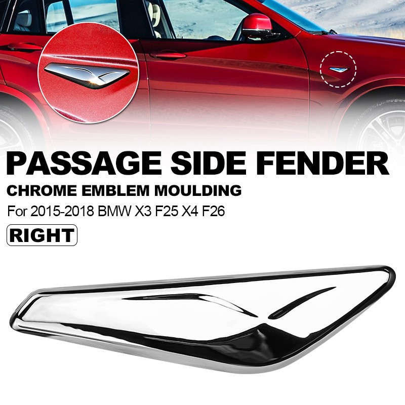 Front Right Side Fender Chrome Trim Finisher 51117338570 For BMW