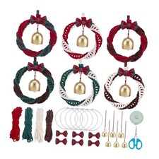 DIY Christmas Wreath Kit Craft Xmas Tree Ornament for Festival Party Bedroom