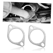 2 PCS Car Exhaust Gasket,2.5" 2-Bolt Exhaust Flange Gasket Replacement 2.5inch