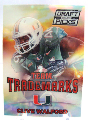 2015 Panini Prizm Collegiate Draft Picks CLIVE WALFORD Team Trademarks #2