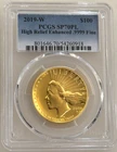 2019-W $100 High Relief Liberty Gold PCGS SP70 PL Prooflike - 1 oz - .999 pure