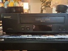 Sharp VC-H972U 4-Head Hi-Fi Stereo VHS VCR Video Cassette Recorder Player Black