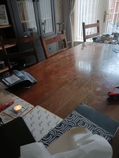 Mahogany Dining Table and Chairs Set Solid Wood, Six Chairs, Extendable.