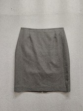 Tahari Women Pencil Skirt 8 Gray Lined 100% Polyester Knee Length Career Office
