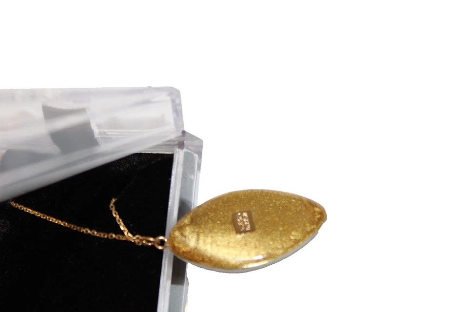 Alexis Bittar jewelry Necklaces gold plated Lucite pendant warm gray ladies - Image 3 of 3