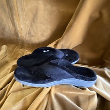 Vionic Bliss Black Faux Fur Slip-On Women's Slippers US 9 UK 7 EU 40