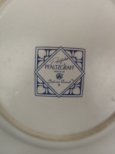 Set Of 6 Pfaltzgraff Stoneware SYLVAN COURT Dinner Plates - Picture 7 of 9