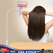 360 Degree Rotating Hair Dryer Stand Adjustable Stand Holder Hands-Free White