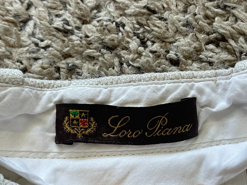 Pantalones Loro Piana para mujer 40 (cintura 24") mezcla de lino silenciosos de lujo hechos en Italia Foto 2 de 4